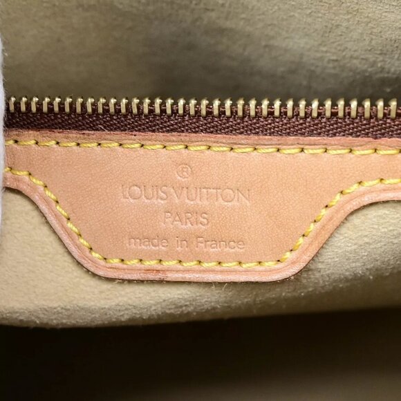 LOUIS VUITTON Logo Looping GM Shoulder Bag Monogram Leather Brown - Picture 2 of 16